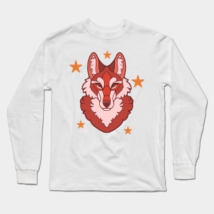 Wolf Portrait - version one Long Sleeve T-Shirt